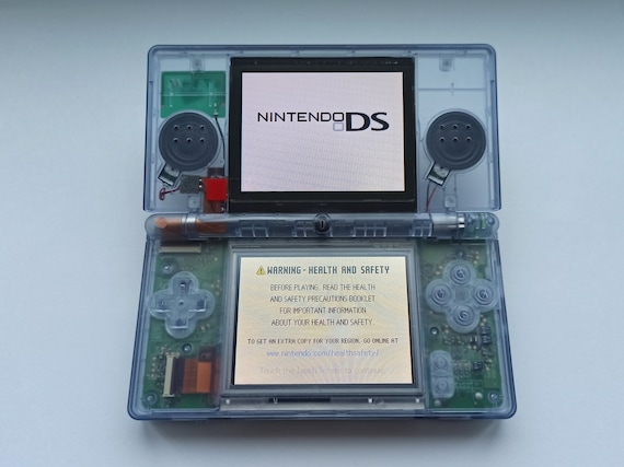 Custom Transparent Light Blue Nintendo DS Lite Console Modded