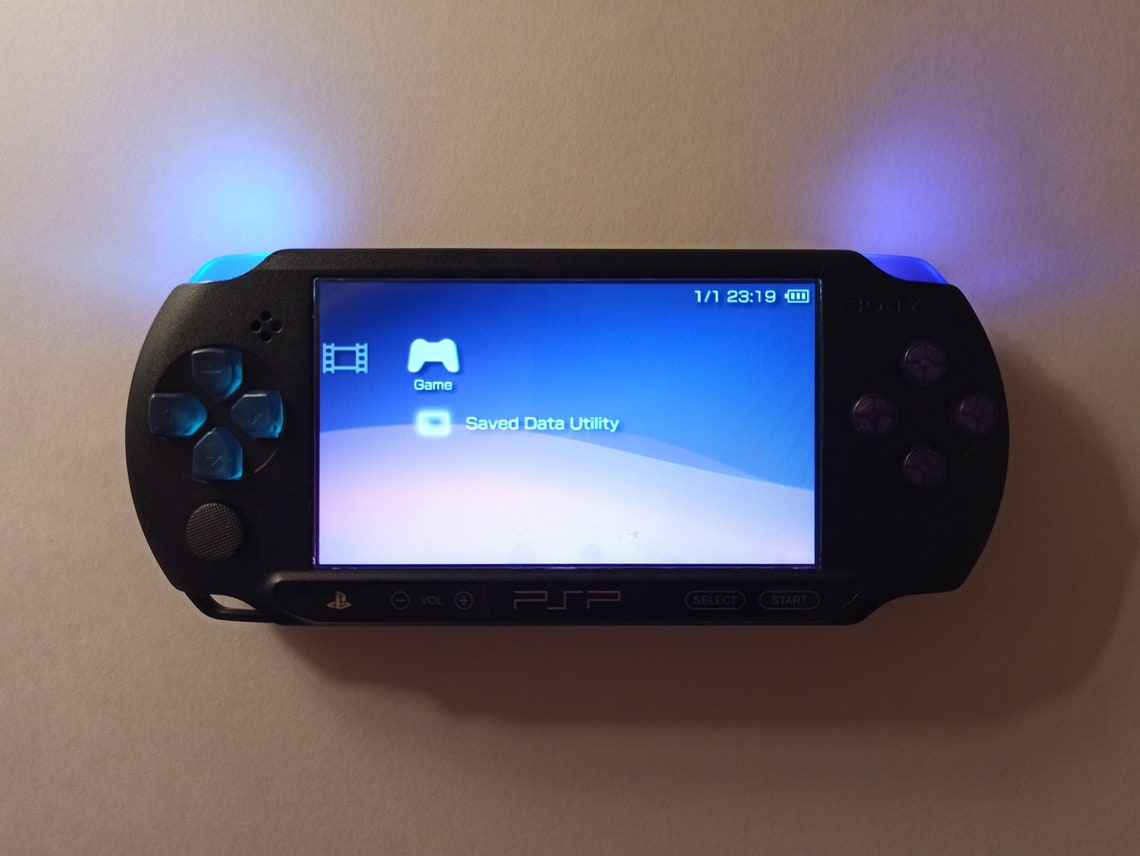Black Sony PSP Street E1000 console good condition custom Etsy