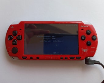 Custom PSP console modded with new Spider theme housing shell sony play station portable 2000