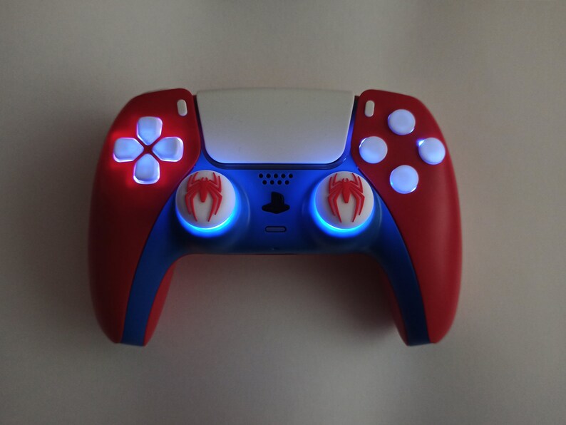 Spider Theme Dualsense Custom Modded With New Housing Case and Rgb ...