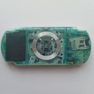 Custom PSP console modded with new clear teal green housing shell sony play station portable 2000 image 7