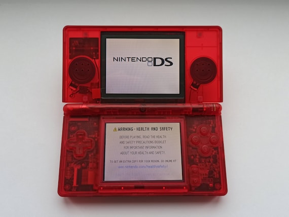 Custom Transparent Red Nintendo DS Lite Console Modded refurbished