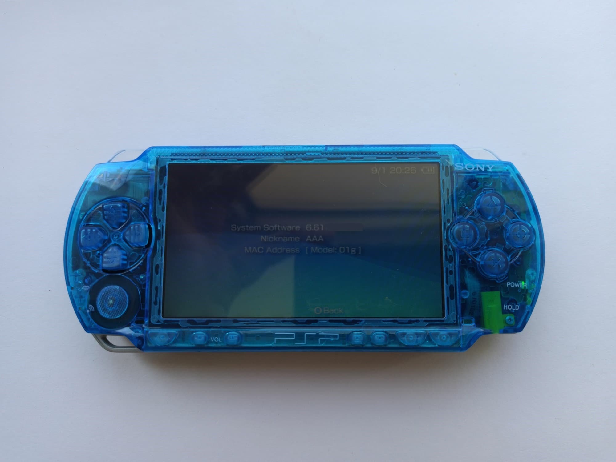 Funda de carcasa completa con kit de botones de repuesto para PSP 3000  piezas de consola de juegos (verde azulado)