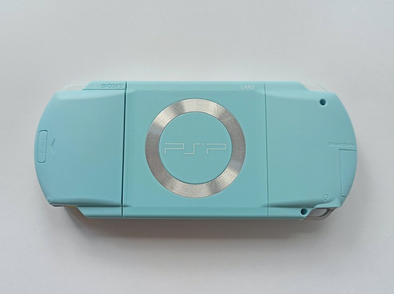 Light Blue Sony PSP 1000 Console Mint Condition Custom Modded Etsy
