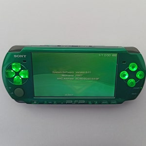 Sony PSP 3000 Console System Transparent w Color Buttons Custom style  import