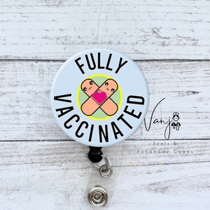 fully vaccinated badge reel retractable