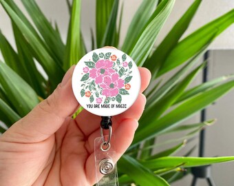 You are made of magic/ Be Kind Retro Badge Reel Retractable
