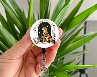 Moon Child Badge reel retractable/ Inspirational/ Self love