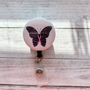 Butterfly Badge Breast Cancer Awareness