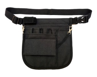 BLACK Color ,Waterproof Medical Nurse Fanny Pack Organizer with Mesh and Stethoscope Holder, Nurses Week, Graduation Gift