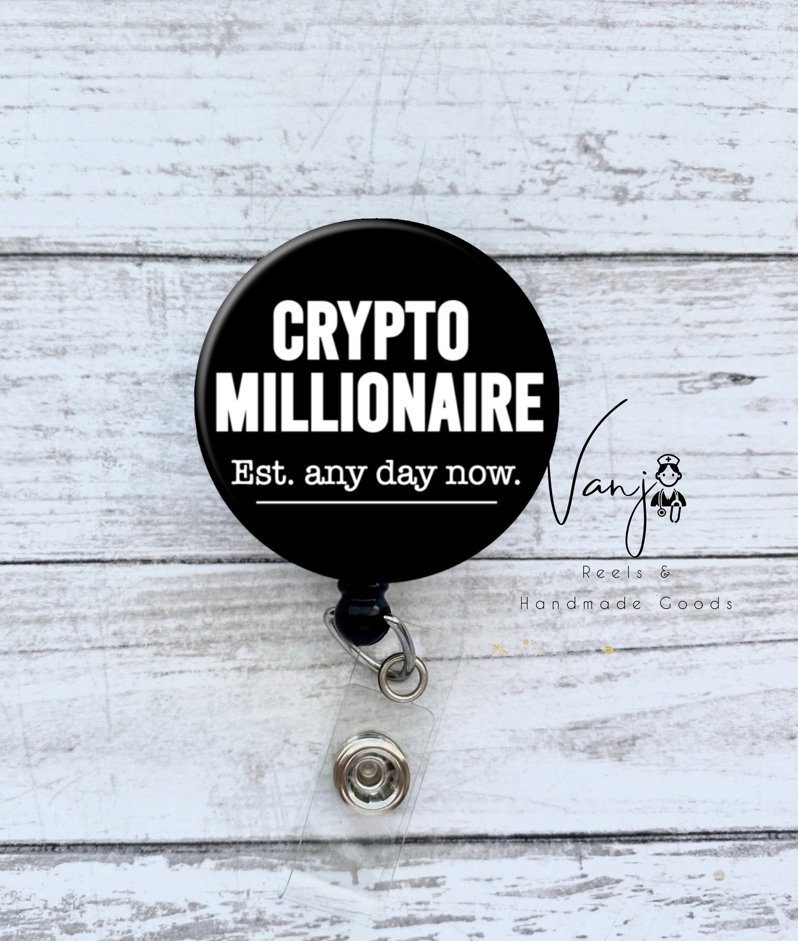 Humor badge reel Crypto