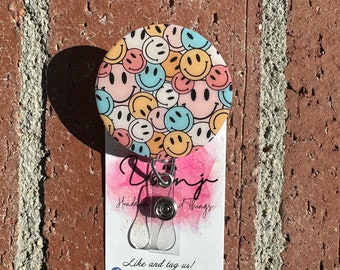 Good vibes smiley  Badge reel
