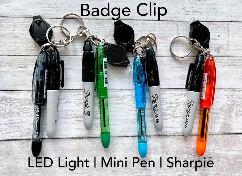 Nurse Badge Keychain Pen Marker LED Mini Lights Etsy