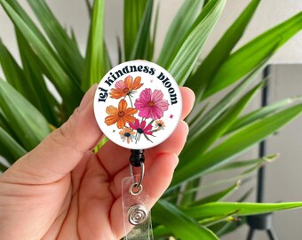 Kindness/ Be Kind Retro Badge Reel Retractable