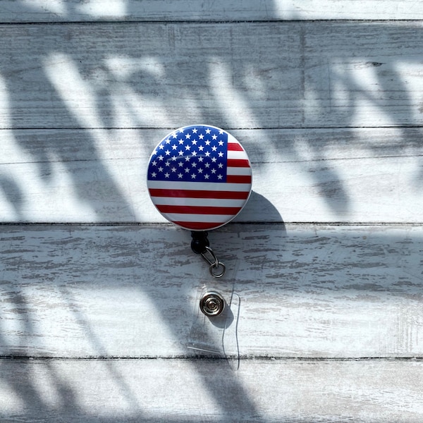 American Flag Badge - Etsy