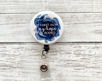 Biblical Verse Inspirational Badge Reel Retractable | In Christ