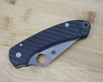 Spyderco Paramilitary 3 Skinny Carbon Fiber Scales/Handles