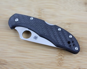 Spyderco Delica 4 Carbon Fiber Handles/Scales