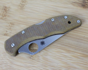 Spyderco Delica 4 Micarta Scales/Handles