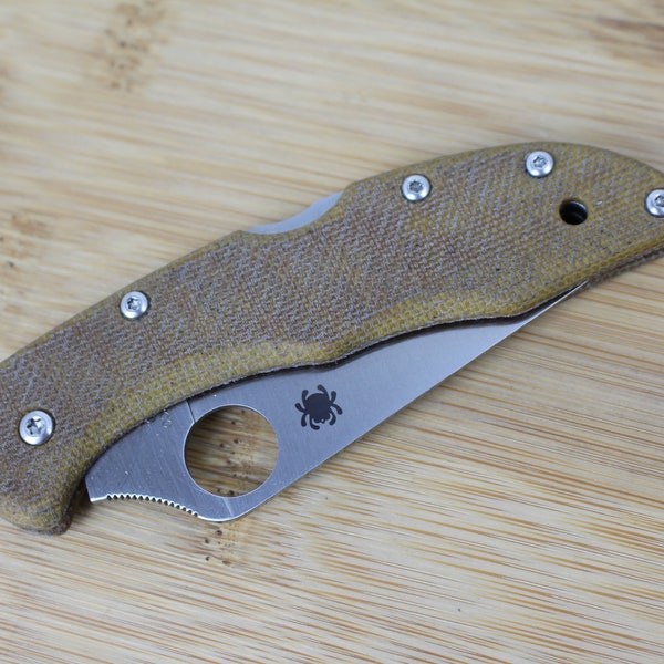 Spyderco Delica 4 Micarta Scales/Handles