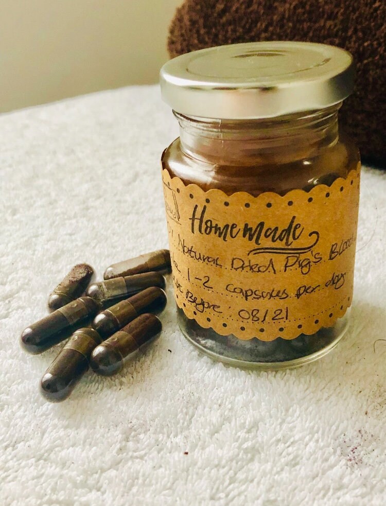 100 Natural Pigs Blood 30 Capsules Etsy