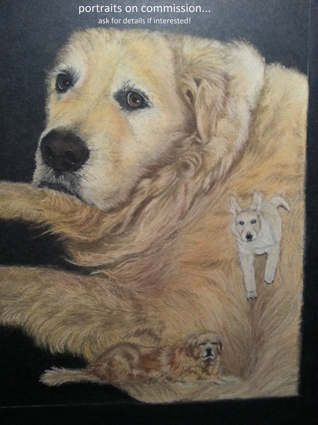 Custom Pet Portrait, Original Oil, Pastel or Acrylic Painting - Etsy