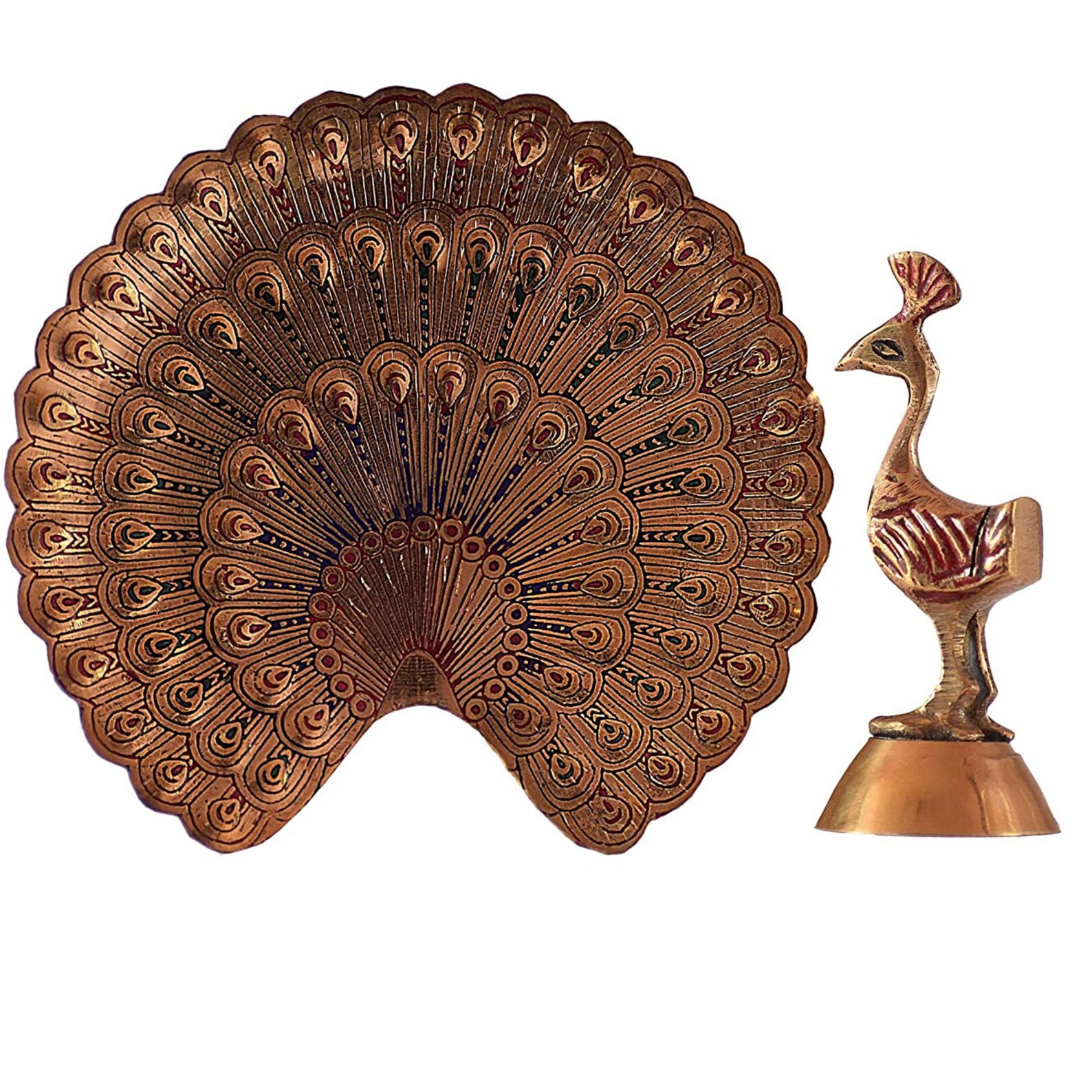 BRASS PEACOCK STATUE Handmade Peacock Sculpture Twinkling Etsy