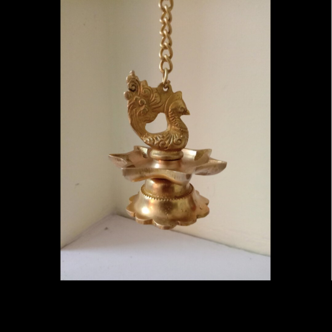 Brass Peacock Hanging Diya Set, Brass Indian Diya Lamp, Brass Decorative Diya Pair Etsy