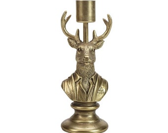 After Dark Woodland Creature 3D Stag Candle Holder, Candlestick Holder, Table Centrepiece, Fireplace Candleholder