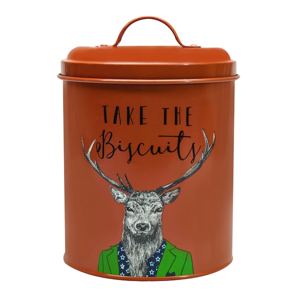 Woodland Creatures "After Dark" Stag "Take the Biscuit" Tin