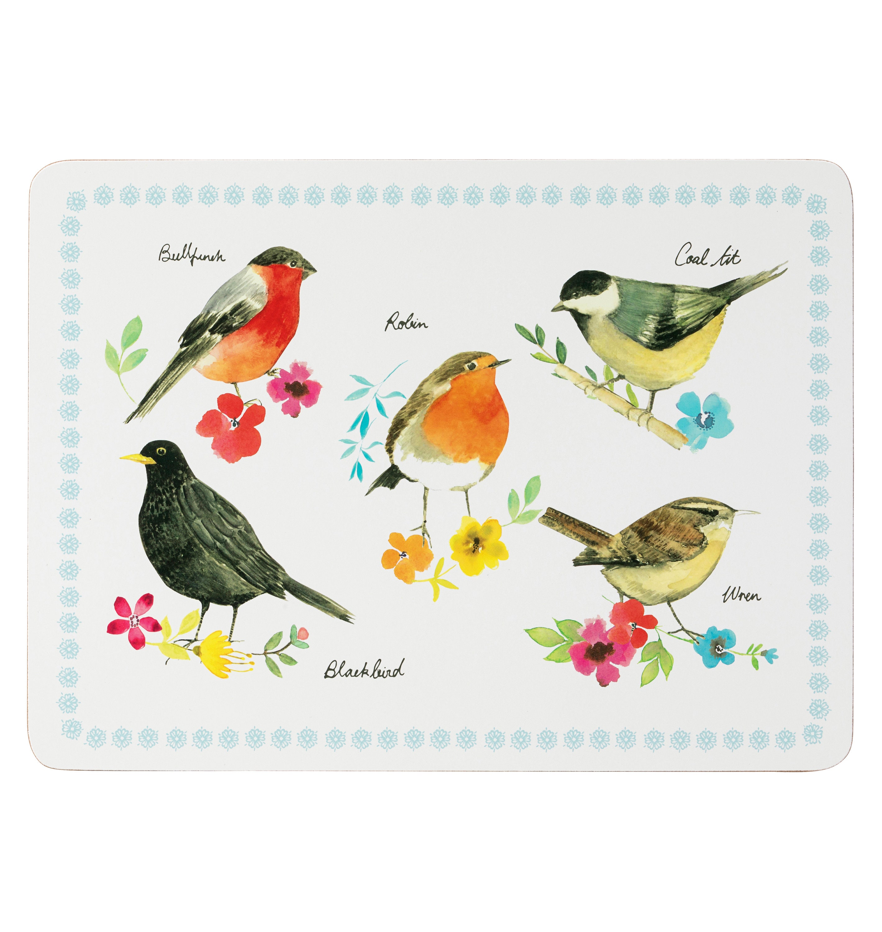 Set of 4 8pc Garden Birds Cork Placemats & Coasters Set Etsy