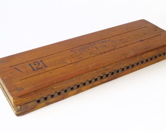 ドイツ製 Otto Holzapfel社 シガーモールド シガースタンパー 木製 Antique German Double Wooden Cigar Press, Branded Cigar Box