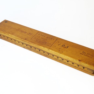 Antique German Wooden Branded Cigar Press , Kart Hart Cigar Box with 20 Sections, Tobacciana Mold