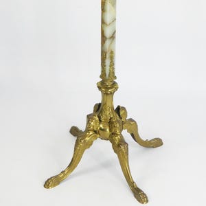 Mid Century Italian Ornate Brass and Onyx Free Standing Rack, Vintage Hall Tree Hollywood Regency Style with Women Figures, Hat Rack
