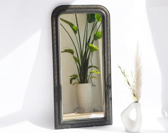 アンティークフランス製ルイ・フィリップミラー（黒と金）19世紀後半