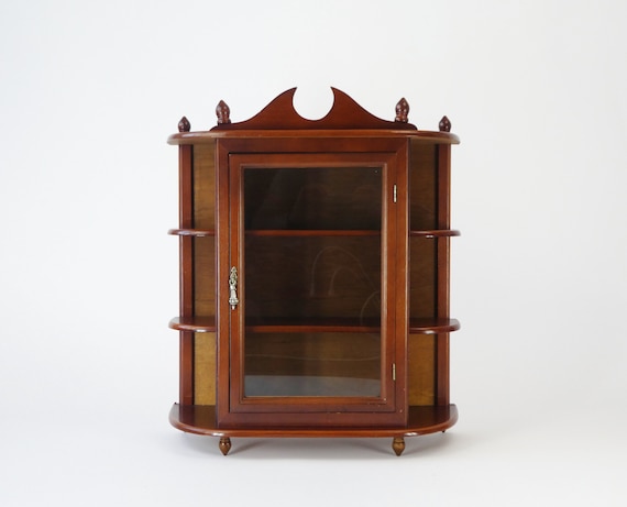 木製キャビネット ガラス扉付き ヴィンテージ ヴィンテージ木製