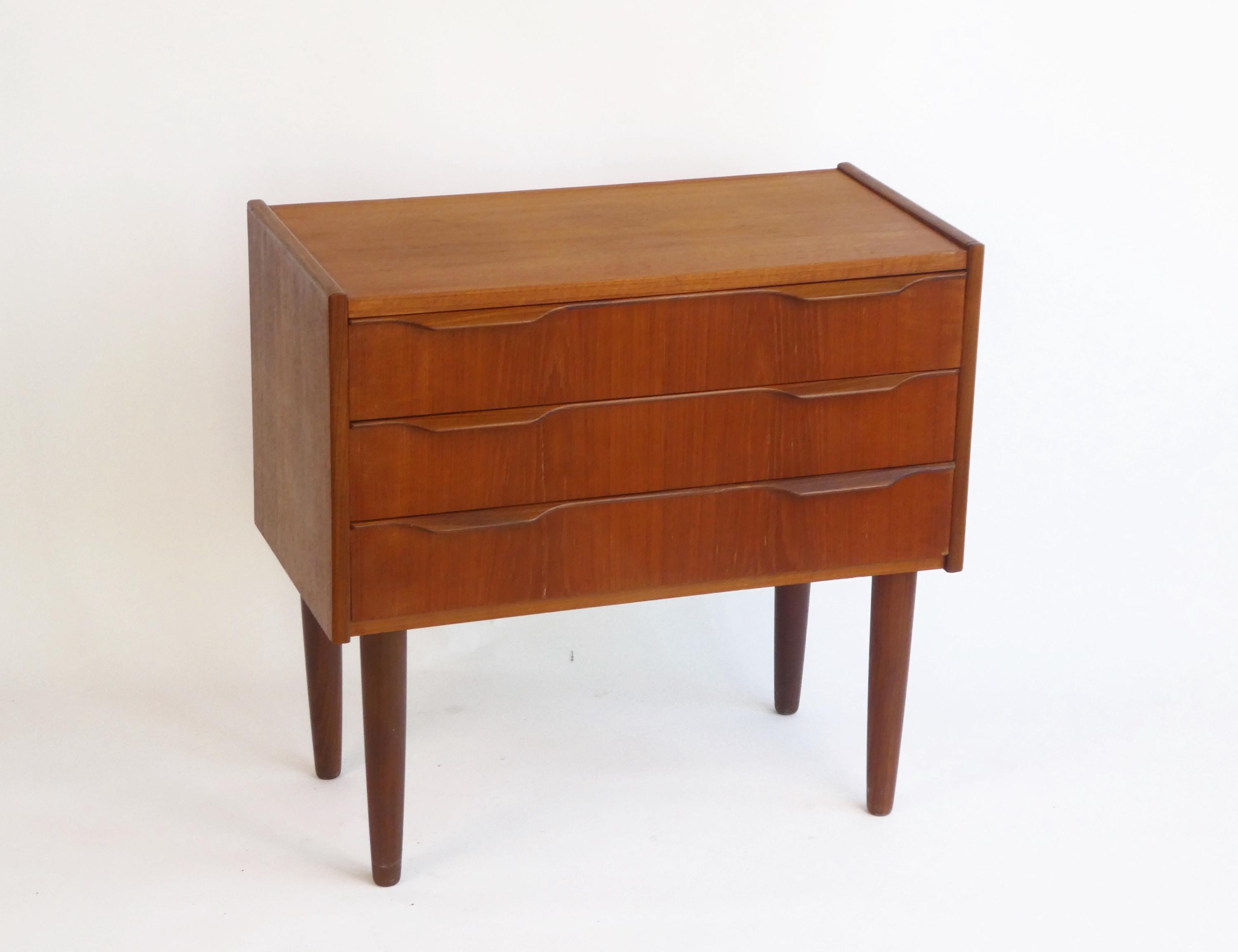 Mid Century Danish Teak Chest of Drawers, Vintage