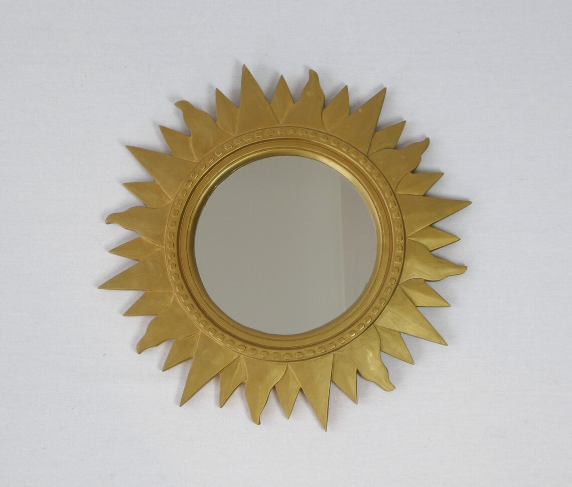 Vintage Sunburst Spiegel Goldener Spiegel Hollywood Regency | Etsy
