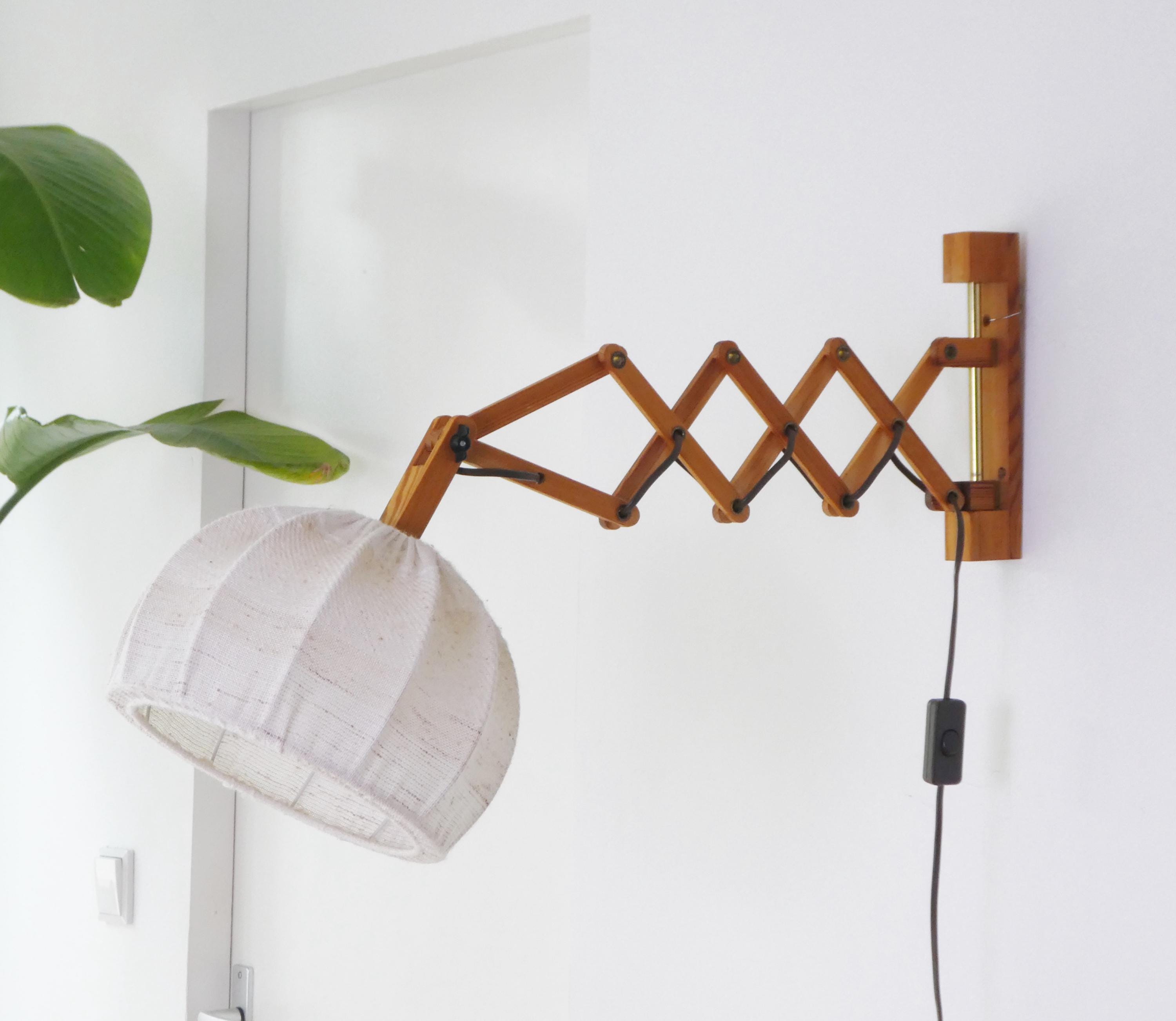Wooden scissor lamp - Etsy 日本