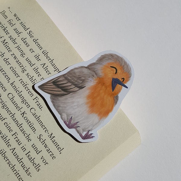 Magnetisches Lesezeichen Magnetic Bookmark Bird Cute Kawaii Animal Cute Bookworm