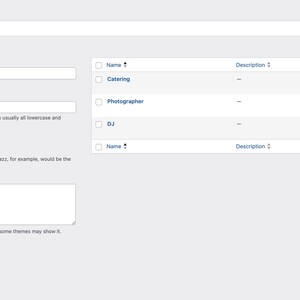 Op de afbeelding: Schermafbeelding van een website-interface met de titel "Contract Types". De linkerkantbalk toont navigatie-opties, waaronder "Event Contracts". Het hoofdinhoudsgebied toont velden voor het toevoegen van nieuwe contracttypen, waaronder "Name", "Description" en "Slug".