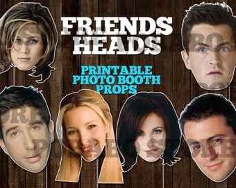 Vrienden Photo Booth rekwisieten, vrienden hoofden, vrienden Foto's, vrienden partij, vrienden thema, vrienden verjaardag