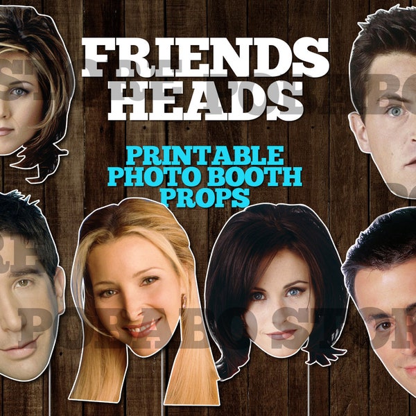 Friends Photo Booth Props, Friends heads, friends photos, friends party, friends theme, friends birthday