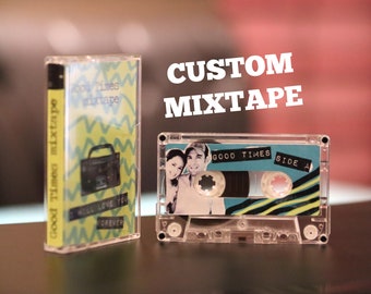 Custom Mixtape Cassette, Audio, Vintage, Anniversary Gift, Nostalgia, Retro, Mix Tape