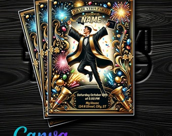 Jouw afstuderen, jouw ontwerp! Maak je uitnodiging in Canva - Directe digitale levering