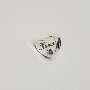 Croatia KUMA HEART Charm Pendant Jewellery, Srce, Jewelry, European Bracelet, Necklace, Sterling Silver, Croatian, Hrvatska, Birthday Gift