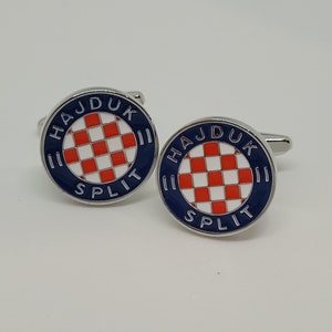 Kroatien Manschettknappar, Hajduk Fotboll Silver Manschettknappar, Hrvatski Grb, Smycken, Kroatiska Smycken, Bröllopspresent Brudgum Marskalken, Bestman, Gåva