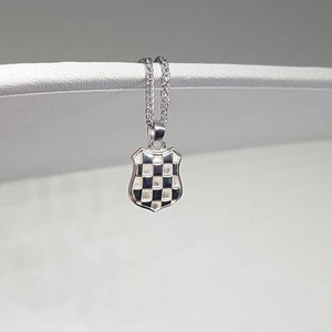 Croatia Pendant Charm, Size Medium, Jewellery, Hrvatska Hrvatski Stari Grb, Croatian Jewelry, for chain or necklace, Sterling Silver