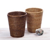 Rattan Classic Paper Bin Waste Bin - Standard Size Dia 25 18 x H 29cm