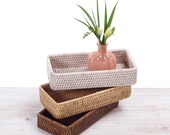 Rattan Small Vanity Tray - L25cm x W12cm x H5cm